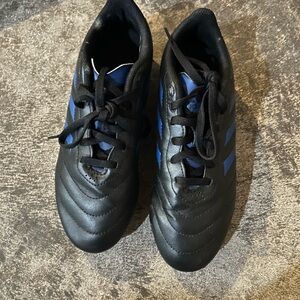 adidas Womens Black and Blue Soccer Cleats